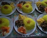Foto langkah ke 8 dari resep Beef Teriyaki ala Hokben & Nasi Kuning Praktis pake magic Com cocok utk bekal.