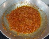 A picture of step 5 of Maharashtrian Sev bhaji.