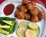 A picture of step 8 of One Bite Vegetables Rice Balls.