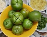 ભરેલા કાચા ટામેટાનું શાક (Masala Raw tomato sabji recipe in Gujarati) રેસીપી સ્ટેપ2ફોટો