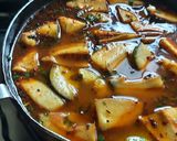 A picture of step 7 of Vidarbha Nagpuri style lagnachi pang titla special gud methi amba.