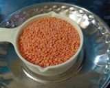 A picture of step 2 of Masoor Dal with Tempered Spices.