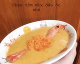 Hình bước làm 5 của món Cháo tôm mix dầu óc chó