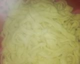 A picture of step 3 of Pasta Bolognese with homemade pasta.
