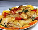 Фото кроку 7 до Запечённая курица с апельсинами.