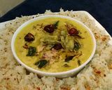 A picture of step 5 of Coconut Okra(lady finger) karhi.