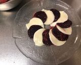 A picture of step 2 of Beetroot Caprese.