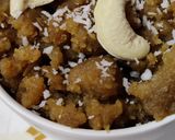 A picture of step 4 of Aata Halwa.
