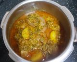 A picture of step 4 of Kathiyawadi Kanda - Batata Nu Sambhariyu Shaak.