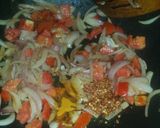 A picture of step 2 of Khara masala tendhy.