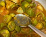 A picture of step 3 of Potala Aloo kasha(Pointed gourd and potato with Indian spices).