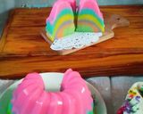 Foto langkah ke 8 dari resep Rainbow Bread Pudding.