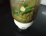 A picture of step 2 of Hara moong dhokla.