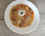 2006. zöldbab leves virslivel 🙂 recept fázis 7 fotója