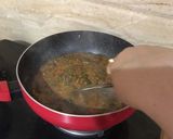 A picture of step 8 of Sindhi Style: 'Lal Math' or 'Lal Saag Dal'.