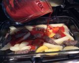 A picture of step 3 of Kiftah Batortah (Lamb kebab with potatoes).