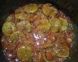 A picture of step 6 of Sindhi Besan tikki Curry.
