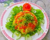 Hình bước làm 6 của món Cơm chiên trứng,lạp xưởng,xúc xích và rau củ