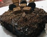 A picture of step 17 of Eggless Chocolate layered cake.