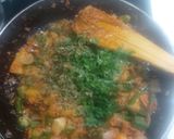 A picture of step 7 of Achary masala ladyfingers potato.