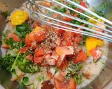 A picture of step 5 of Mediterranean Egg Bowl.