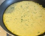 A picture of step 3 of Wild Garlic Chickpea Farinata.