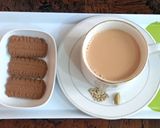 A picture of step 6 of Tea, with sonf and elaichi flavor.
