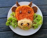 Фото кроку 5 до Салат "Бычок" 🐂 на Новый год🎄 : салат мимоза, веган вариант.