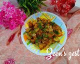 A picture of step 4 of Honey Chilli Potatoes.