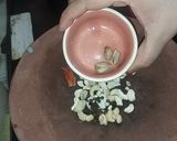 A picture of step 2 of Thandai powder & thandai.
