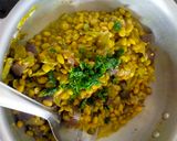 A picture of step 3 of Surti Papdi and Brinjal Subzi.