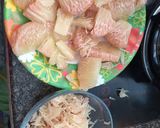 Hình bước làm 3 của món Gỏi bưởi 🦐 thịt,thanh mát ngày hè