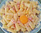 Foto del paso 11 de la receta Rigatoni con bacon en salsa carbonara trufada