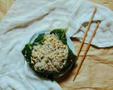 Hình bước làm 5 của món Cơm lá sen (phiên bản chay)