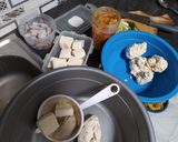 Foto langkah ke 1 dari resep Pepes tahu two ways (vegan dan non vegan).
