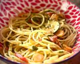 Une image de l'étape 4 de Pâtes aux légumes de saison et pesto maison.