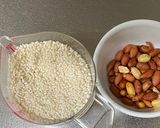 A picture of step 1 of Peanut Pink Rice.