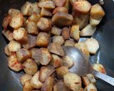 A picture of step 2 of Roasted Sweet potato chaat.