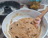 Foto del paso 5 de la receta: Budín integral de avena, arándanos y yogur sabor a duraznos con limón🍋🫐