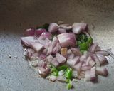 A picture of step 1 of Raw bannana and ivy gourd dry gravy.