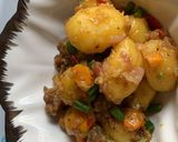 A picture of step 7 of Breakfast inspo | potatoes and beef.