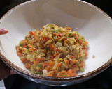 Foto del paso 2 de la receta: Calabacines luna rellenos de carne y verduras