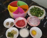 A picture of step 1 of Masalaydar Dahi Bhindi.