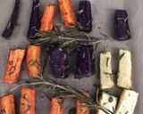 A picture of step 5 of Rosemary roasted carrots.
