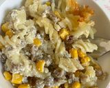 Tejszínes - darált húsos -kukoricás tészta recept fázis 5 fotója