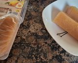 Foto del paso 2 de la receta: Rollitos de hojaldre rellenos de dulce de membrillo, almendras y leche condensada