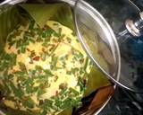 Banana leaf Green onion omelet recipe step 5 photo