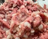 A picture of step 1 of Kofta-esque Lamb Kebab Burgers with Chickpeas.
