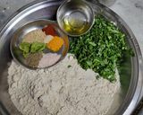 A picture of step 1 of Methi Thepla.