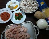 عکس مرحله 1 از دستور ماکارونی با سس مرغ و قارچ 😋